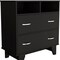 Homeroots 32" Black Wood Two Drawer Dresser 534952 - alternate 2