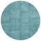 Homeroots 8' Teal Blue And Aqua Round Patchwork Washable Indoor Outdoor Area Rug 581619 - alternate 2