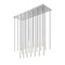 Z-Lite Forest 23 Light Linear Chandelier, Brushed Nickel, 54 In W 919MP12-23L-BN-LED - alternate 1