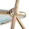 Leisuremod Lawrence Acrylic Folding Chair with Gold Metal Frame, Jade Green, 4PK LFG19G4 - alternate 3