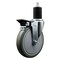 Service Caster 6'' Gray Poly Swivel 1-3/4'' Expanding Stem Caster with Brake SCC-EX20S614-PPUB-PLB-134 - alternate 1