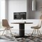 Leisuremod Markley Modern Leather Dining Chair With Gold Legs in Taupe, 4PK MCG18TP4 - alternate 3