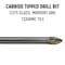 Drill America 1/4" Carbide Tipped 4 Flute Glass & Tile Drill Bit with Hex Shank DWD4FGD1/4HEX - alternate 3