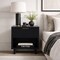 Manhattan Comfort Elara 18 in Solid Wood Nightstand in Black (1-Drawer) NS1794-2 - alternate 2