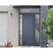 Vdomdoors Steel Door Deux 0729 Gray Graphite Sidelight and Transom Window Stainless Inserts Single Modern Pai DEUX0729EXD-GRE-W36+12 x H80+16-Right-hand Inswing - alternate 2