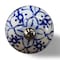 Homeroots Set of Eight Blue And White Ceramic And Metal Drawer Pull Knobs, 8PK 544432 - alternate 1