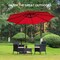 Simple Deluxe 9.8ft Offset Umbrella Cantilever Patio Hanging Umbrella Outdoor Market Umbrella with Crank and Cros 3A88LGBRLAOFFSET10REDV2 - alternate 3