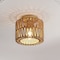 Jonathan Y Omar 8 in. 1-Light Modern Bohemian Metal and Cross Woven Paper Rope Drum LED Flush Mount, Natura, 2PK JYL1220A-SET2 - alternate 5