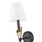 Z-Lite Claudelle 1-Light Wall Sconce, 5.75 in W x 24 in H, Matte Black + Modern Gold 4014-1SA-MB-MGLD - alternate 2