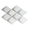 Apollo Tile Solace 12x9 White Metallic Silver Glass Mosaic Diamond Wall Tile (3.91 sq ft/case), 5PK APLSTR8801A - alternate 1
