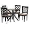 Baxton Studio Jana Modern Sand Fabric and Espresso Brown Wood 5-Piece Dining Set 256-9725-10892-ZORO - alternate 1