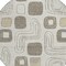Homeroots 8' Beige Taupe And Tan Round Geometric Washable Indoor Outdoor Area Rug 616798 - alternate 2