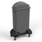 Regal Altair 23 Gallon Slim Rectangular Plastic Gray Trash Can with Dome Swing Lid and Mobile Dolly ZR-TC-300-GY+LD-310+DL-KIT - alternate 1