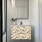 Homeroots 6" x 6" Gold And White Vinyl Arabesque Peel And Stick Removable Tiles 571302 - alternate 6