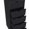 Homeroots 18" Black Five Drawer Standard Chest 524962 - alternate 2