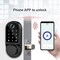 Wrightmaster Single Cylinder Smart Lock Deadbolt with Fingerprint, Privacy Codeing, Numeric Keypad ZR-AF06-1 - alternate 2
