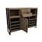 Homeroots 55in Gray and Black Solid Wood Sled Console Table With Storage With Storage 490145 - alternate 3