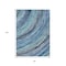 Homeroots 8' X 10' Blue Aqua And Ivory Abstract Washable Indoor Outdoor Area Rug 631236 - alternate 2
