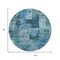 Homeroots 8' Blue And Ivory Round Abstract Washable Indoor Outdoor Area Rug 630767 - alternate 2