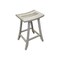 Homeroots 30" X 15" Light Gray Teak Square Shower Bench 376788 - alternate 1