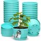 Lifemaster 10-Inch Whiskey Barrel Planters, Durable Plastic Pots with Drainage and Saucer, 25PK LMPBP25SBU - alternate 1