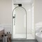 Anzzi Ember Series 74x 34in Framed Arch Fixed Shower Screen Door, Matte Black, 8mm Tempered Clear Glass SD-AZ18-01MB - alternate 5