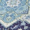 Homeroots 8' Navy Blue Ivory And Black Round Oriental Washable Indoor Outdoor Area Rug 600170 - alternate 4