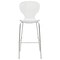Leisuremod Oyster Acrylic Barstool with Steel Frame in Chrome Finish, Clear OC31CL - alternate 2
