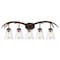 Jonathan Y Wyatt 37.75" 5-Light Southwestern Bohemian Resin/Seeded Glass Faux Antler LED Vanity Light, Brown Woo JYL6316A - alternate 1