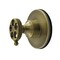 Kingston Brass Single-Handle Six-Way Diverter Valve with Knurled Handle and Round Trim Kit, Antique Brass KS4033RKX - alternate 1