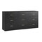 Homeroots 63" Black Wood Accent Cabinet With Nine Drawers 716333 - alternate 1
