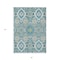 Homeroots 5' X 8' Teal Blue Green And Ivory Oriental Washable Indoor Outdoor Area Rug 597711 - alternate 2