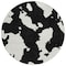 Homeroots 8' Black And Ivory Round Abstract Washable Indoor Outdoor Area Rug 614511 - alternate 3