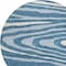 Homeroots 8' Navy Blue Denim Blue And Ivory Round Faux Bois Washable Indoor Outdoor Area Rug 614493 - alternate 2