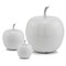 Homeroots 13" White Aluminum Decorative Apple Tabletop Sculpture 383753 - alternate 1