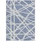 Homeroots 3' X 5' Denim Blue And Ivory Geometric Washable Indoor Outdoor Area Rug 600438 - alternate 2