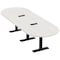 Skutchi Designs 10 Person Conference Table With Power Unit | 10' Racetrack Table | Harmony Series HAR-RAC-48X120-T.BK-WA7976-EBLK - alternate 1