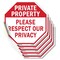 Signmission Private Property Please Respect Our, 4 inch X 4 inch, Vinyl Decal, 5PK OC-D-5PACK-4-149 - alternate 1