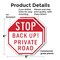 Signmission Stop Back Up! Private Road, 6 inch X 6 inch, Plastic Sign, 2PK OC-P-2PACK-6-232 - alternate 3