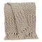 Homeroots Multi Beige Herringbone Woven Handloom Throw 476217 - alternate 1