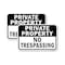 Signmission Private Property No Trespassing No 2, 18'' X 24'' 2 Signs, Heavy Gauge Aluminum, 2PK A-1824-2PACK-24836 - alternate 1