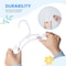 Simple Deluxe Kids Plastic Hangers, Non-Slip 11.5 Inch Baby Hangers, White, 60PK HKHANGPLASTCKID60WHT - alternate 3