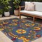 Homeroots 6' X 9' Blue Yellow And Green Indoor Outdoor Area Rug 527609 - alternate 4