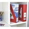 Acrimet Magazine File Holder Vertical Rack, Durable Plastic Desk Organizer, Solid Red, 2PK 277.VM - alternate 3