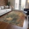 Homeroots 5' X 8' Sage Tan And Copper Abstract Washable Indoor Outdoor Area Rug 606105 - alternate 3