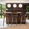 Armen Living Shelly 30" Bar Height Swivel Brown Faux Leather and Walnut Wood Bar Stool LCSHBABRWA30 - alternate 2
