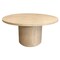 Homeroots 60" Natural and Brown Rounded Solid Wood Pedestal Base Dining Table 563913 - alternate 1