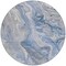 Homeroots 8' Denim Blue And Ivory Round Abstract Washable Indoor Outdoor Area Rug 617598 - alternate 3
