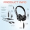 Delton Training Headset with Master Adapter & Splitter for Supervising & Coaching, Black T32Y - alternate 3