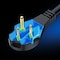 Maximm 25ft 14AWG Low Profile Flat Plug Extension Cord, 3-Prong, Black IGR-14-P030P-05H-25BK - alternate 4